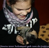 Janou met puppy