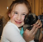 Lieke met puppy